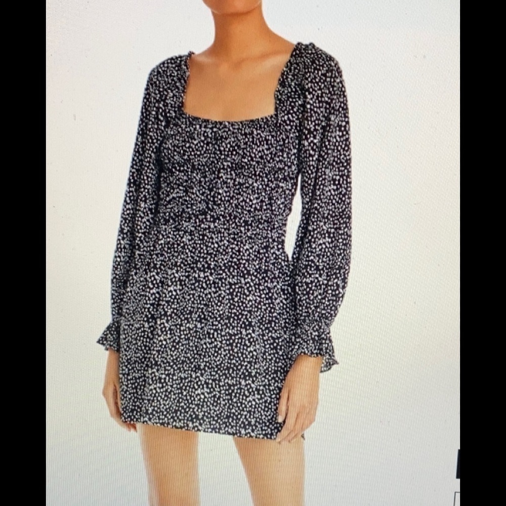 REDUCED Lucy Paris Gathered Floral Print Dress Sz M NWT